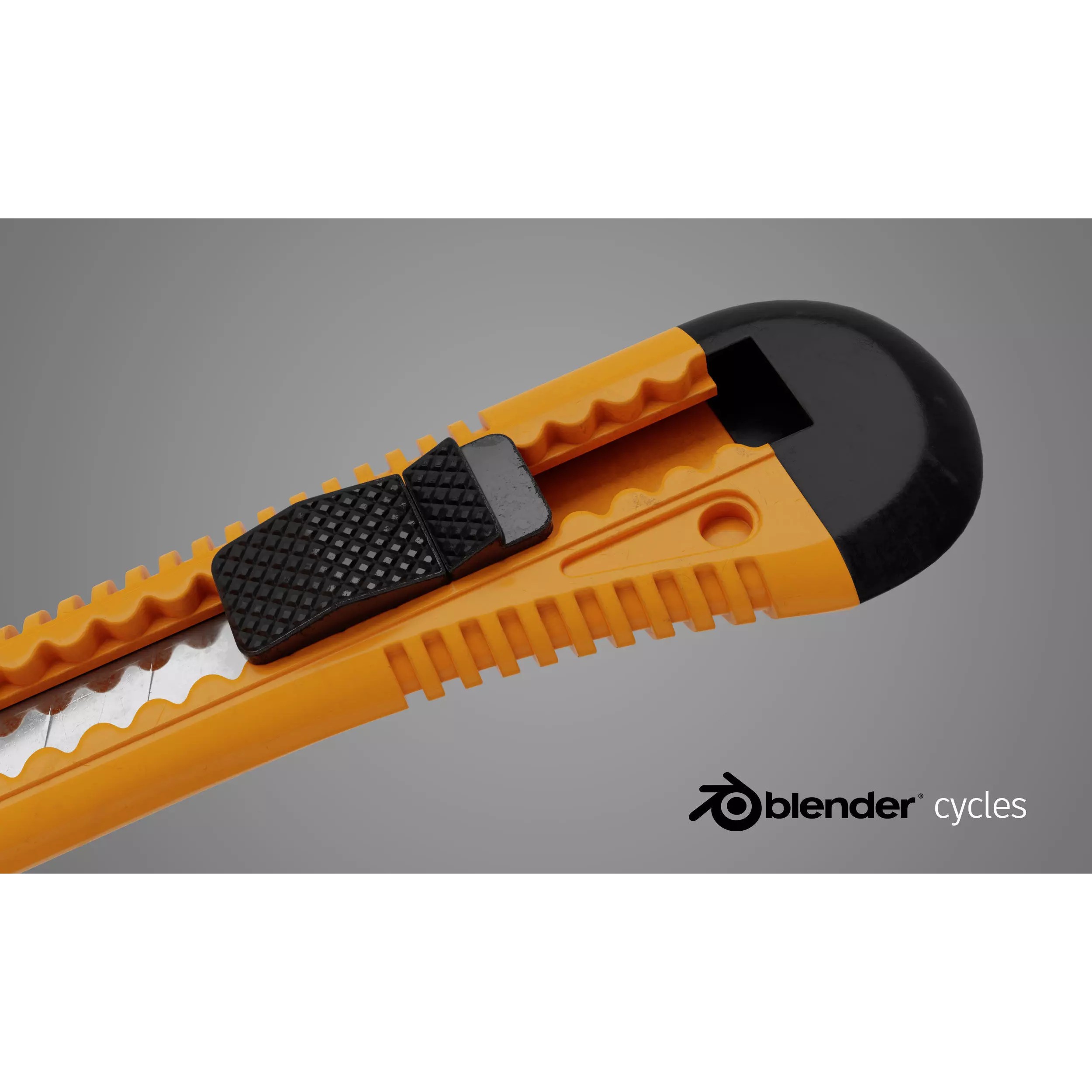 Cutter Orange Knife - Game-Ready 3D Model - View 2