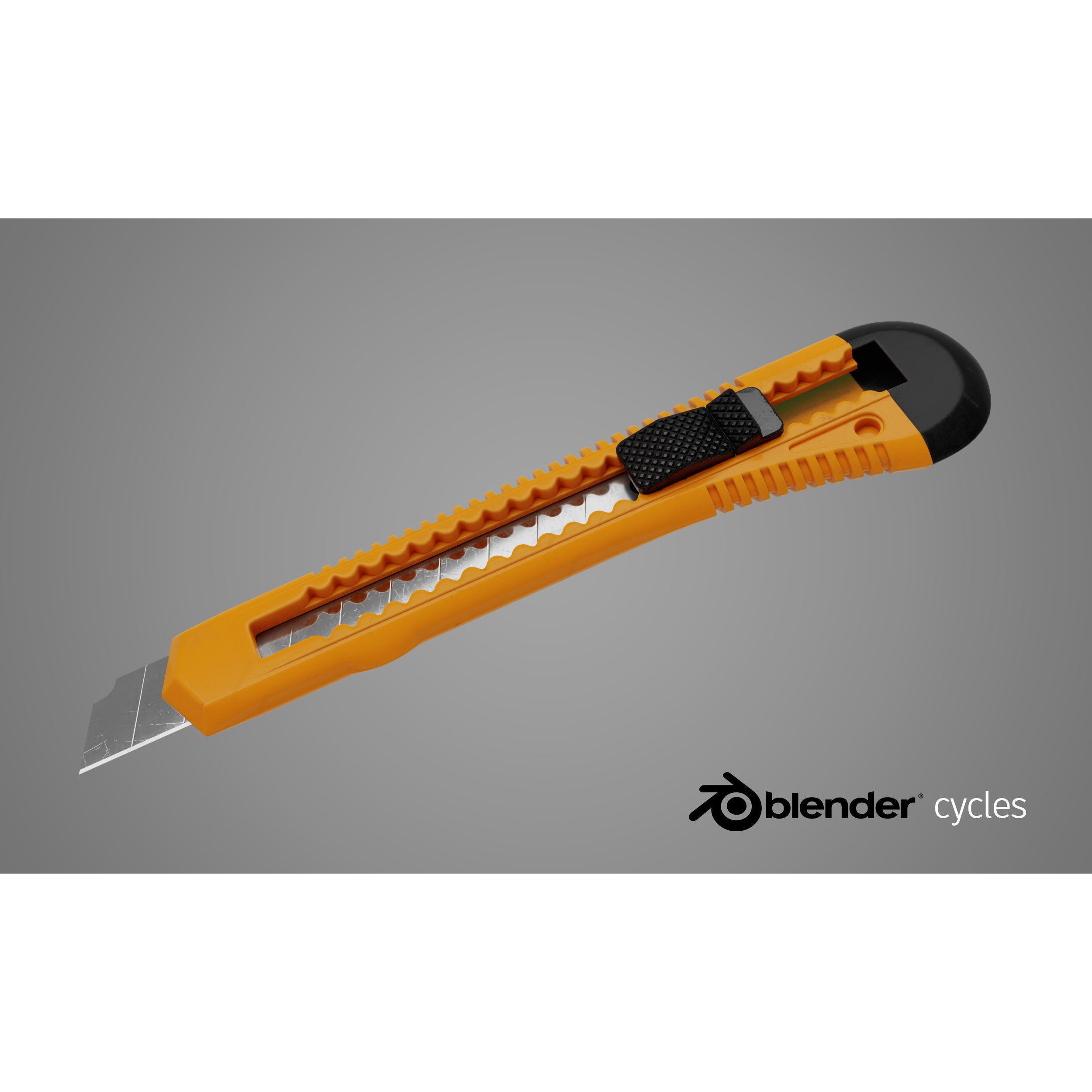 Cutter Orange Knife - Game-Ready 3D Model - View 3
