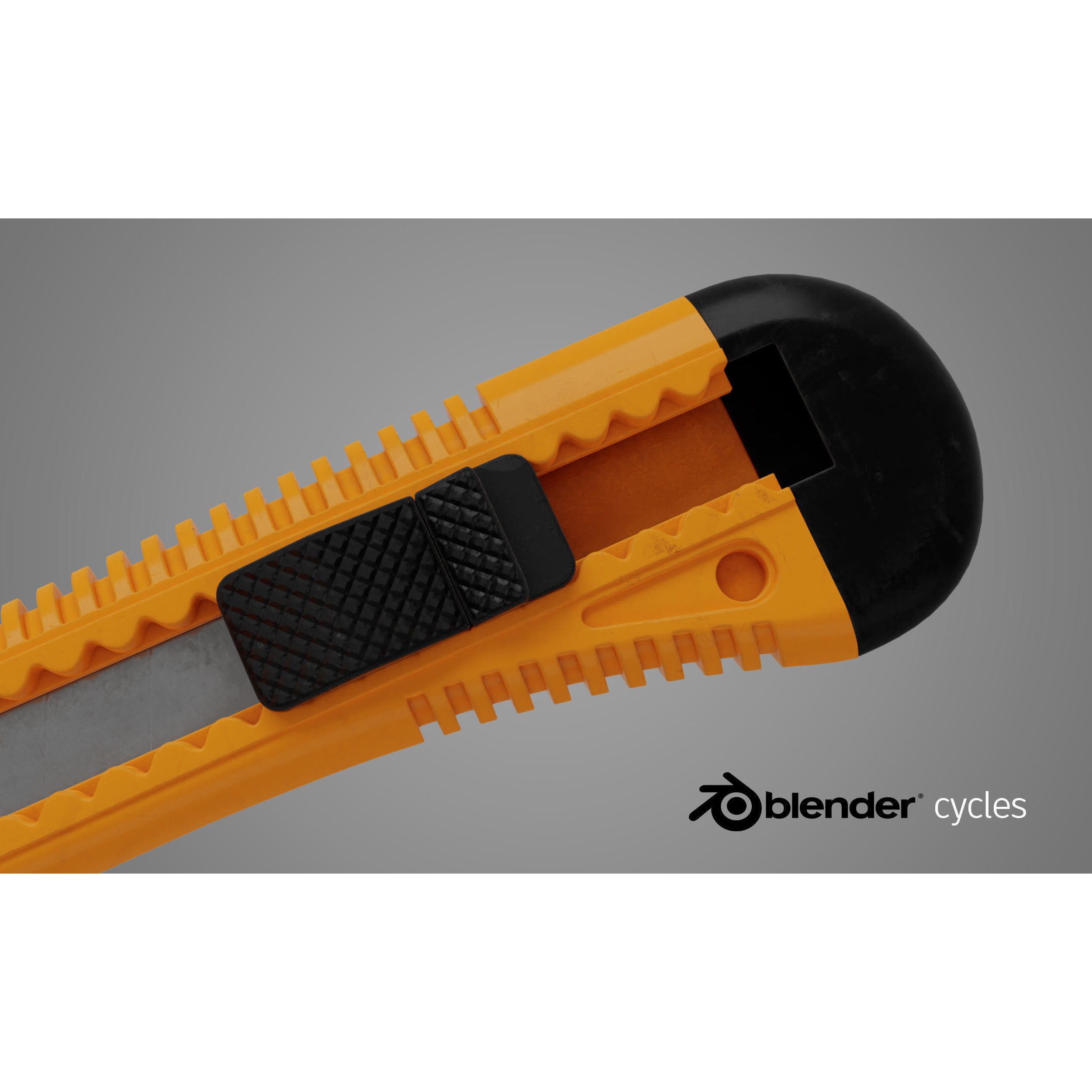 Cutter Orange Knife - Game-Ready 3D Model - View 6