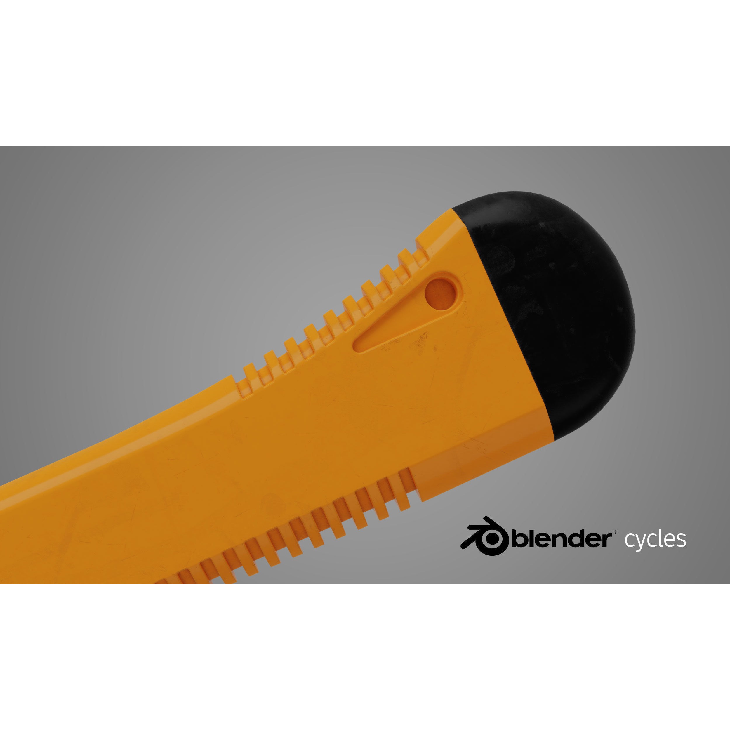 Cutter Orange Knife - Game-Ready 3D Model - View 7