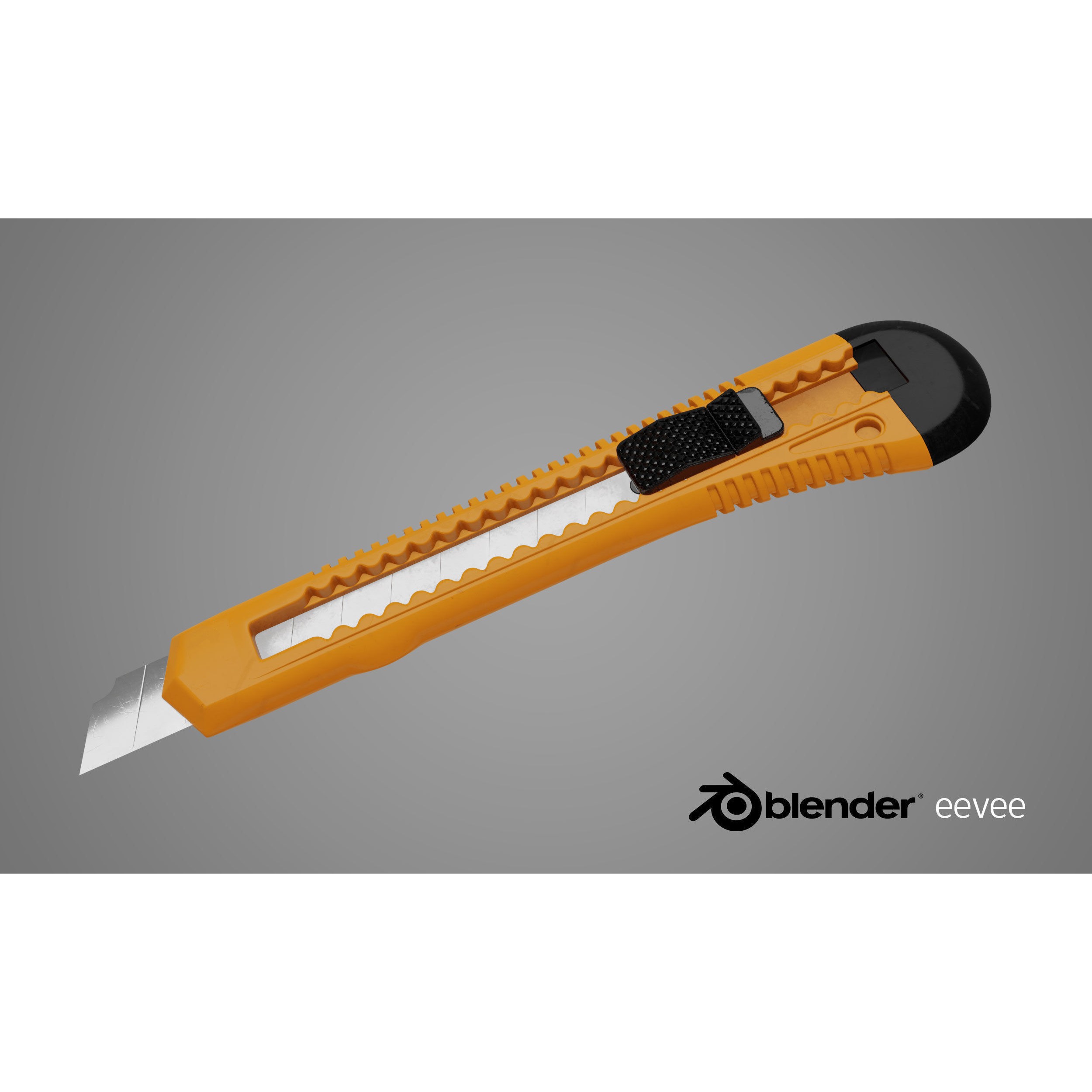 Cutter Orange Knife - Game-Ready 3D Model - View 8