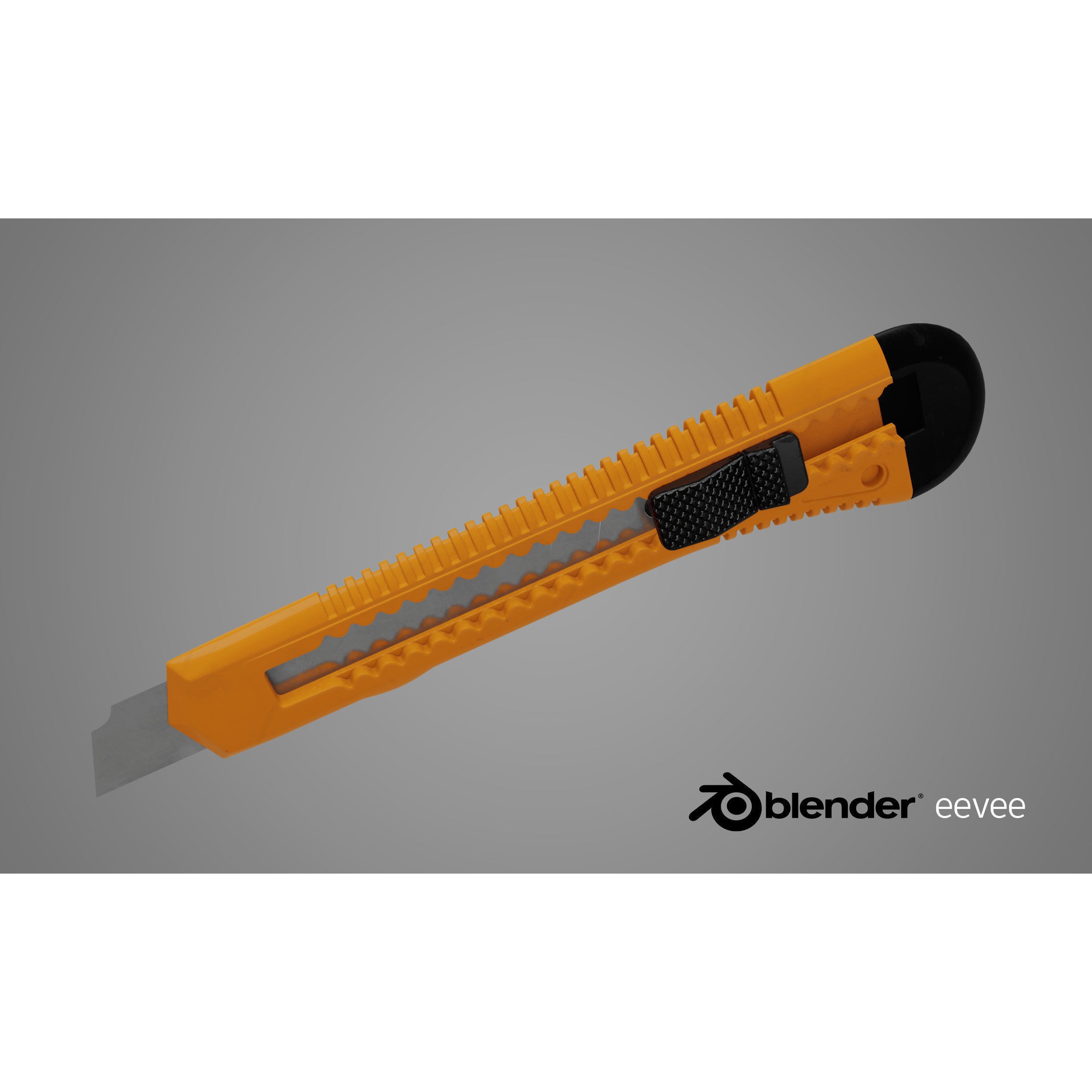 Cutter Orange Knife - Game-Ready 3D Model - View 9