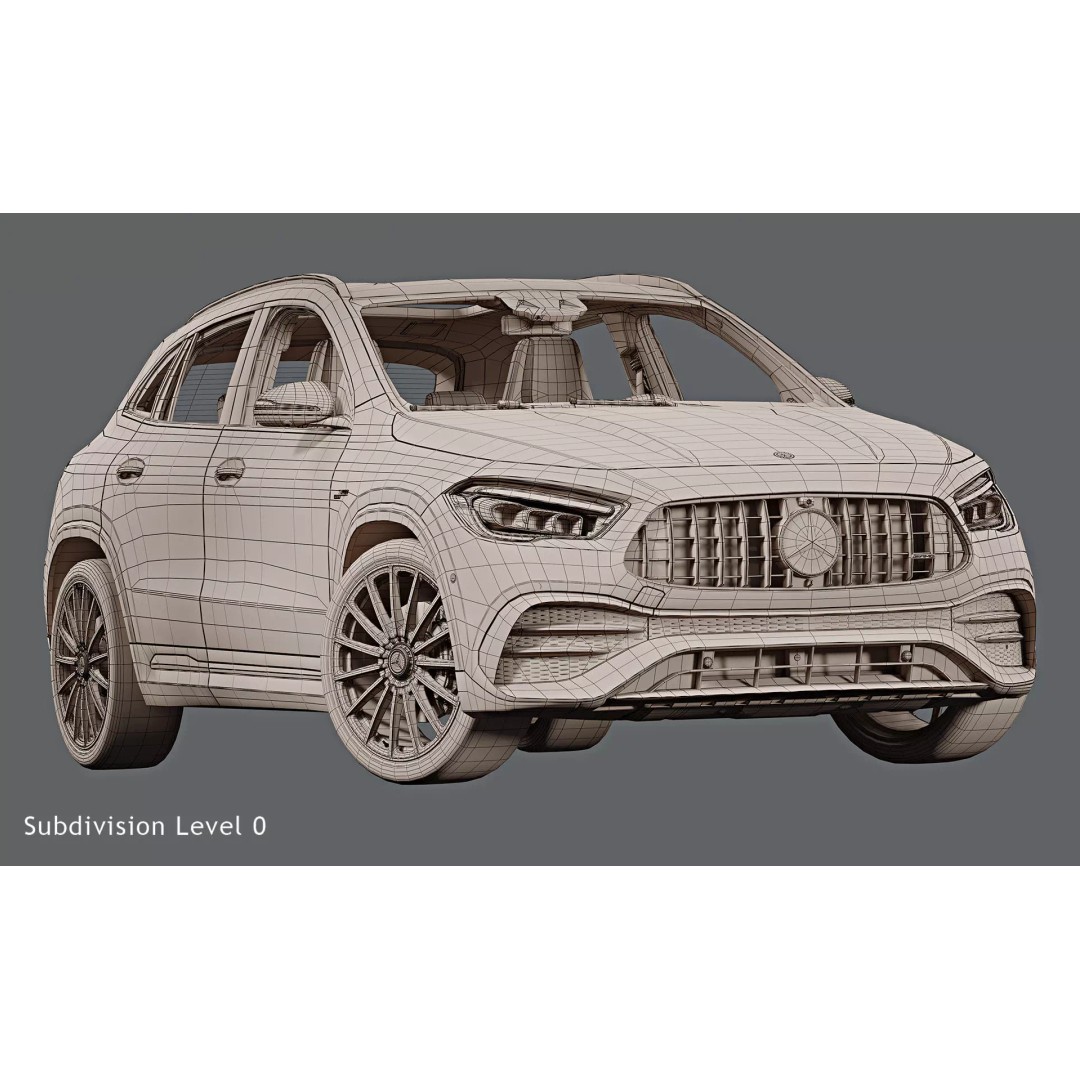 2021 Mercedes-Benz GLA35 AMG 3D Model – High Poly Game Asset, FBX/OBJ - View 17