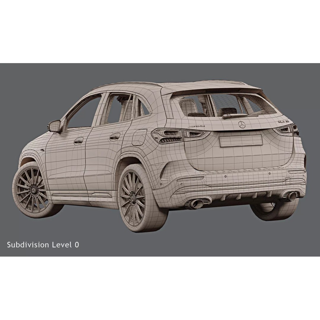 2021 Mercedes-Benz GLA35 AMG 3D Model – High Poly Game Asset, FBX/OBJ - View 18