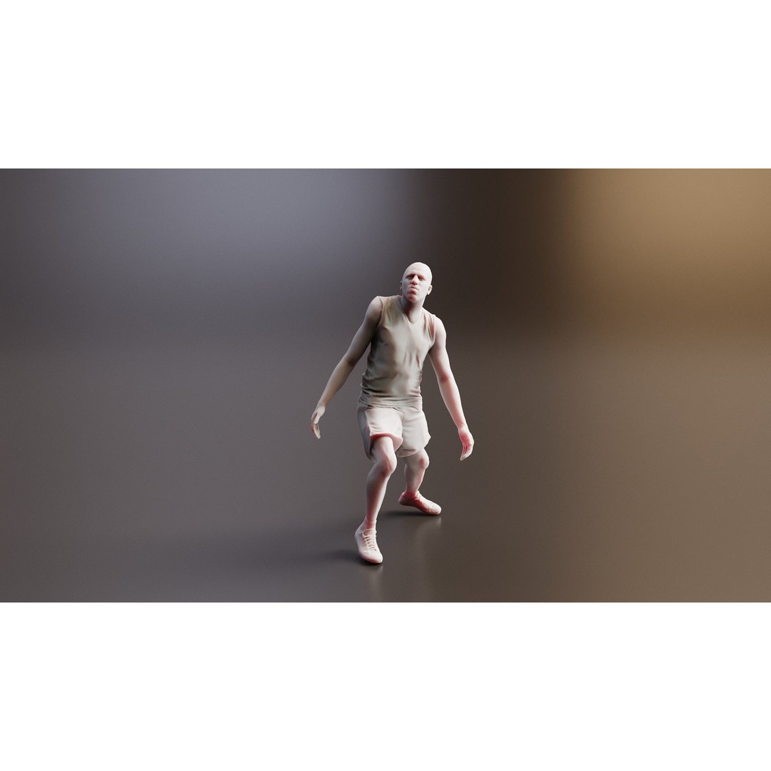 Realistic Male Basketball Player 3D Model – Rigged PBR Asset, FBX - View 10