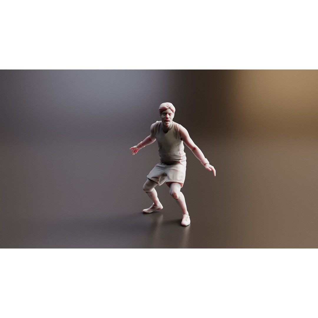 Realistic Male Basketball Player 3D Model – Rigged PBR Asset, FBX - View 11