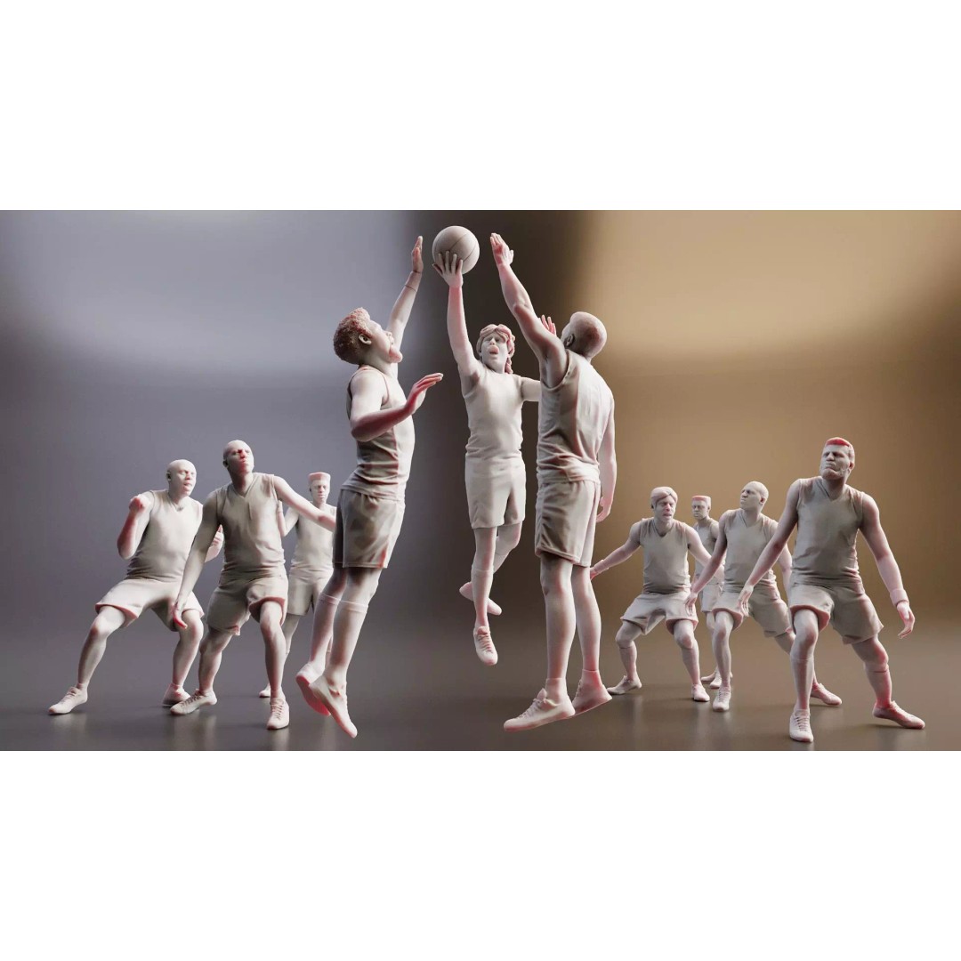 Realistic Male Basketball Player 3D Model – Rigged PBR Asset, FBX - View 2