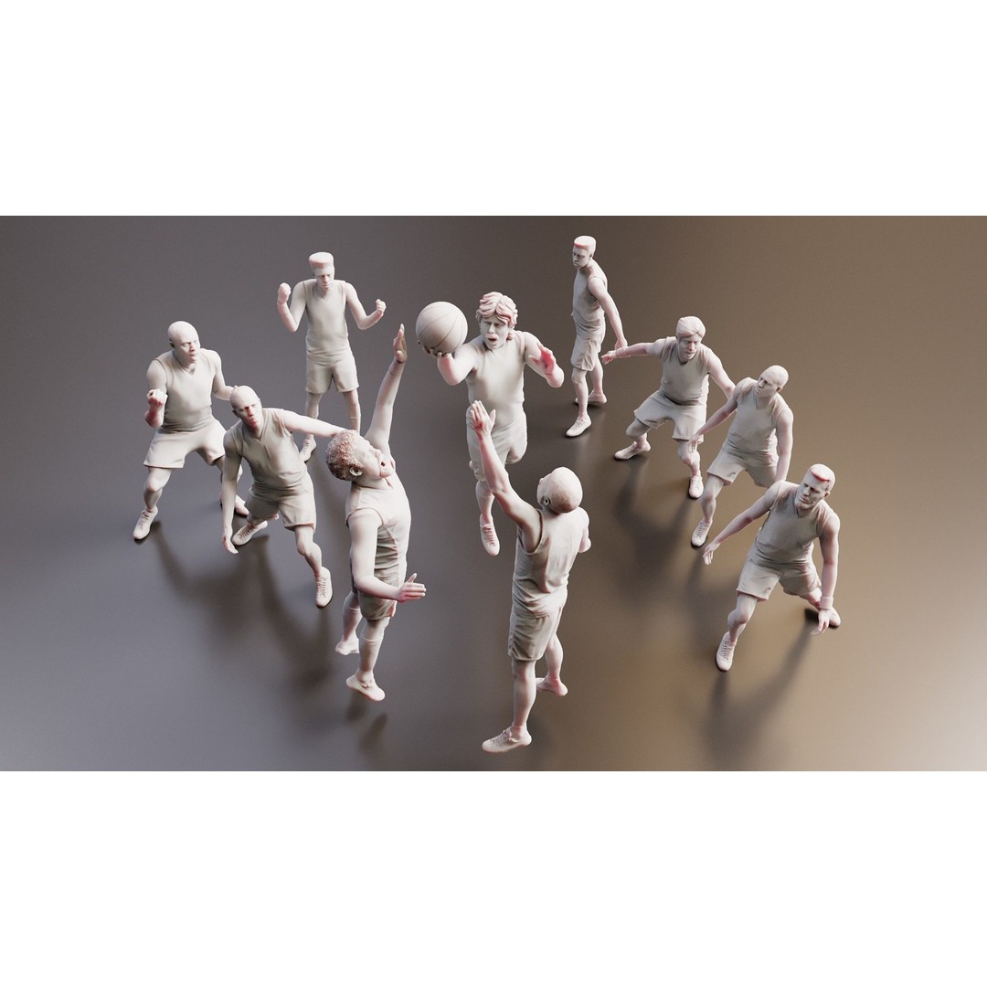 Realistic Male Basketball Player 3D Model – Rigged PBR Asset, FBX - View 4