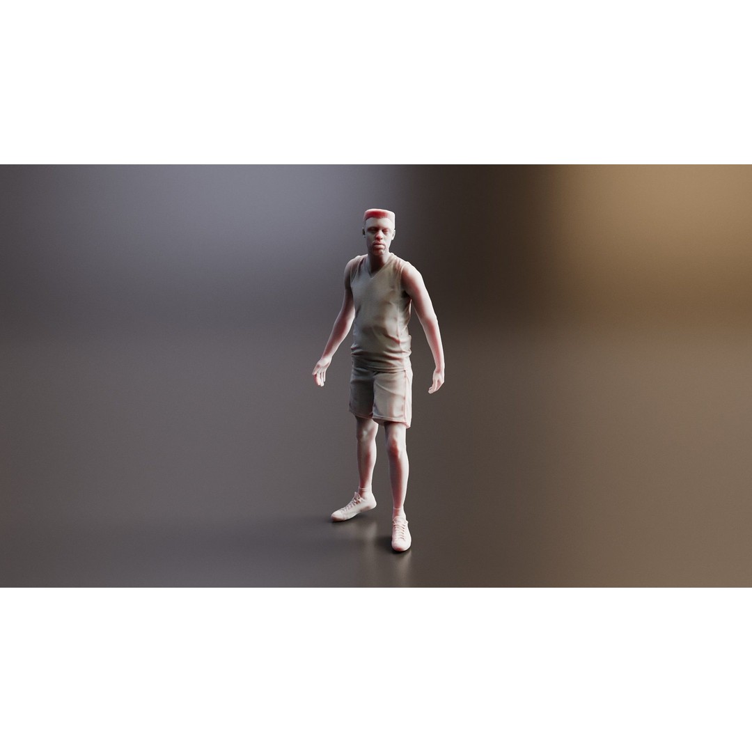 Realistic Male Basketball Player 3D Model – Rigged PBR Asset, FBX - View 6