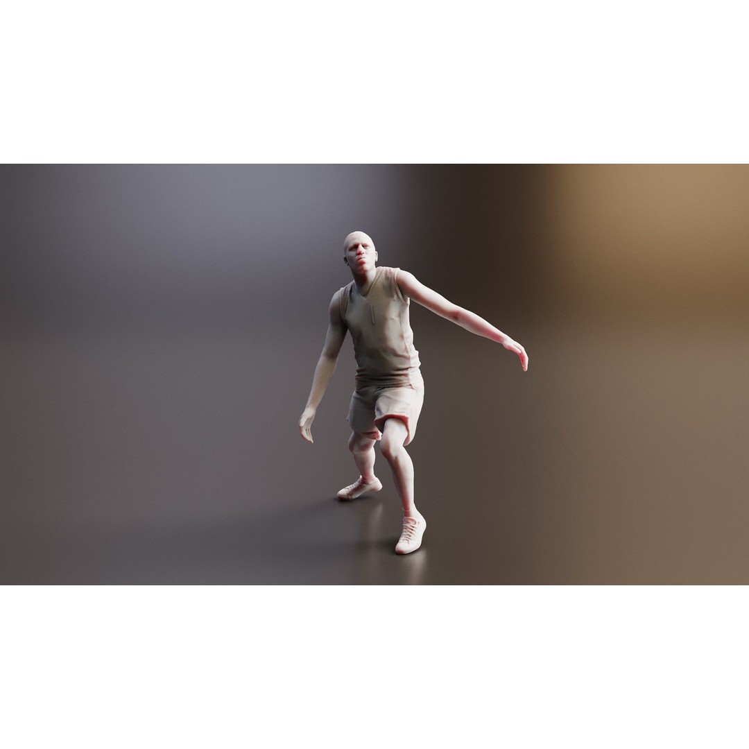 Realistic Male Basketball Player 3D Model – Rigged PBR Asset, FBX - View 8