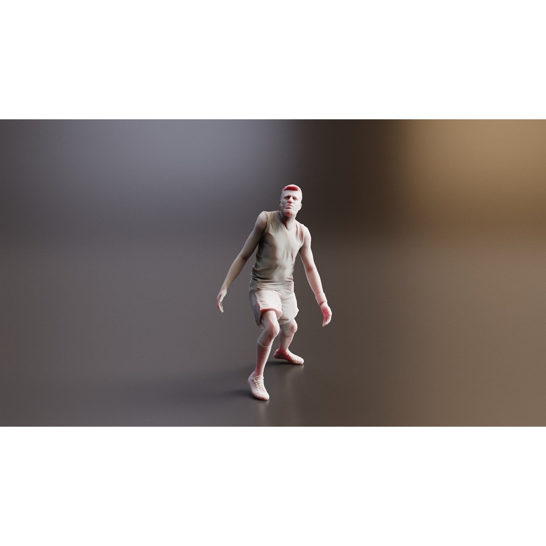 Realistic Male Basketball Player 3D Model – Rigged PBR Asset, FBX - View 9