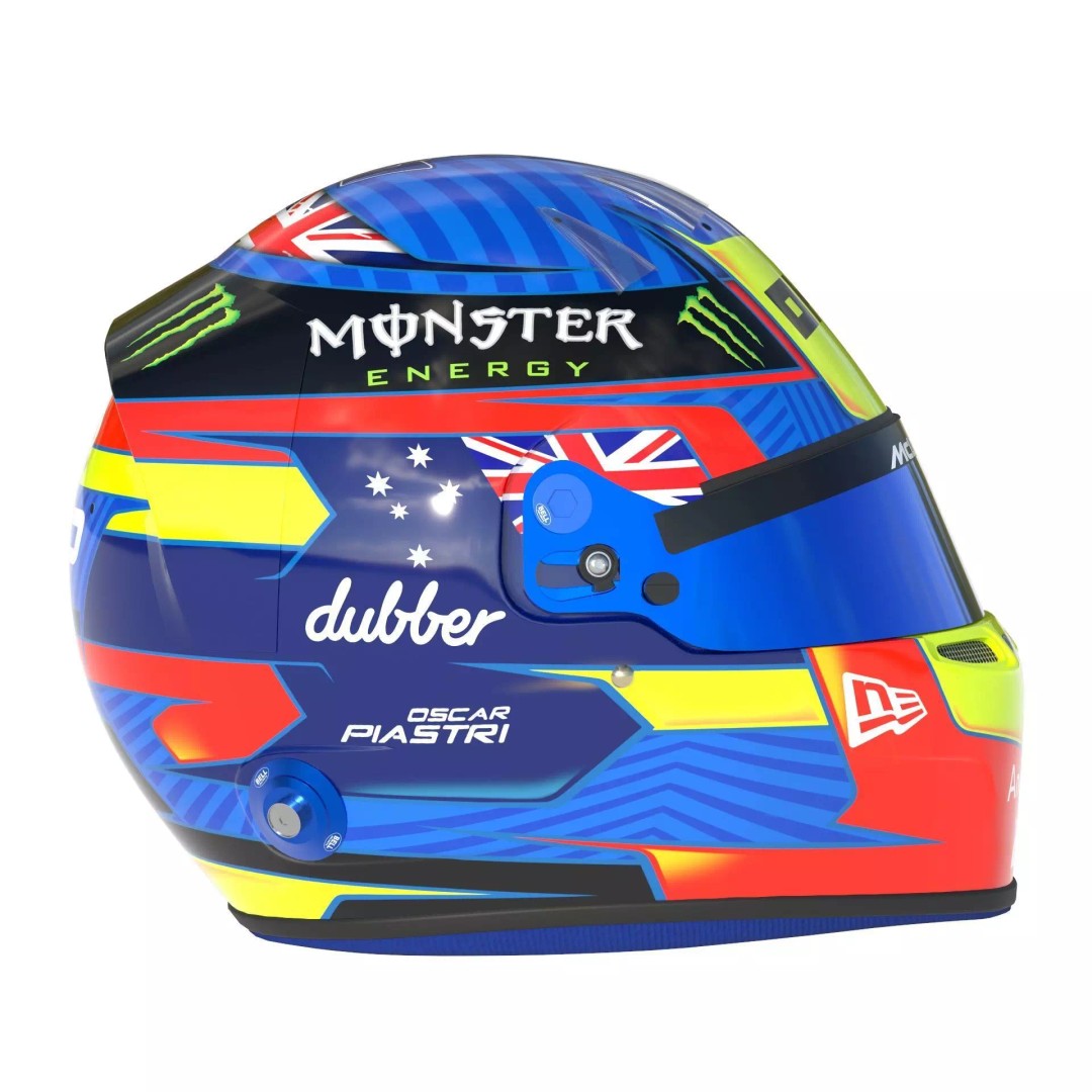 Oscar Piastri Helmet 2024 3D Model – High Detail PBR Asset, FBX - View 9