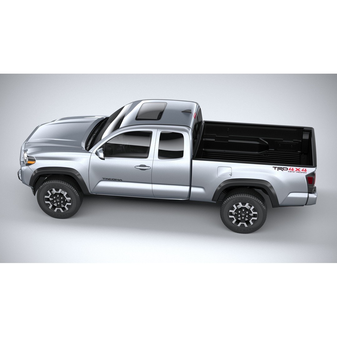 Toyota Tacoma Access Cab TRD 2020 3D Model – High Poly Game Asset, FBX, OBJ - View 11