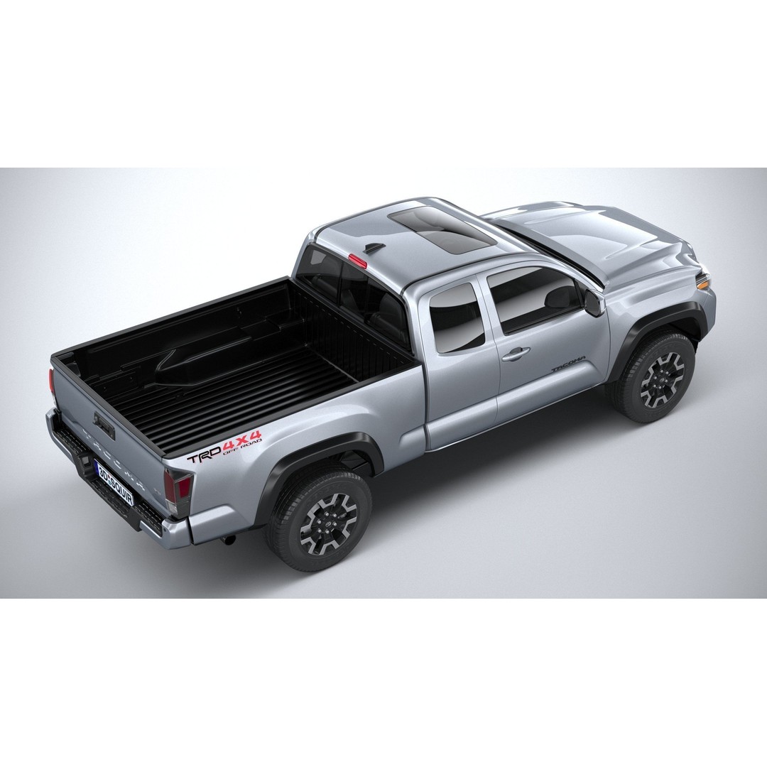 Toyota Tacoma Access Cab TRD 2020 3D Model – High Poly Game Asset, FBX, OBJ - View 12