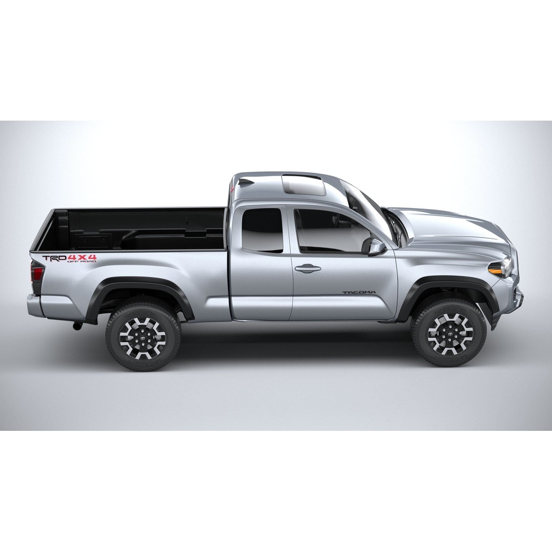 Toyota Tacoma Access Cab TRD 2020 3D Model – High Poly Game Asset, FBX, OBJ - View 13