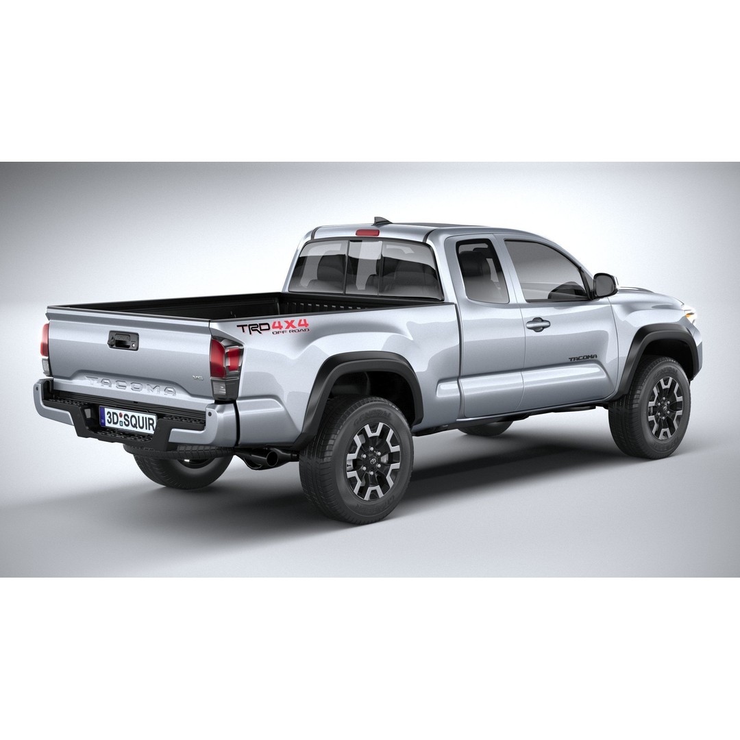 Toyota Tacoma Access Cab TRD 2020 3D Model – High Poly Game Asset, FBX, OBJ - View 19