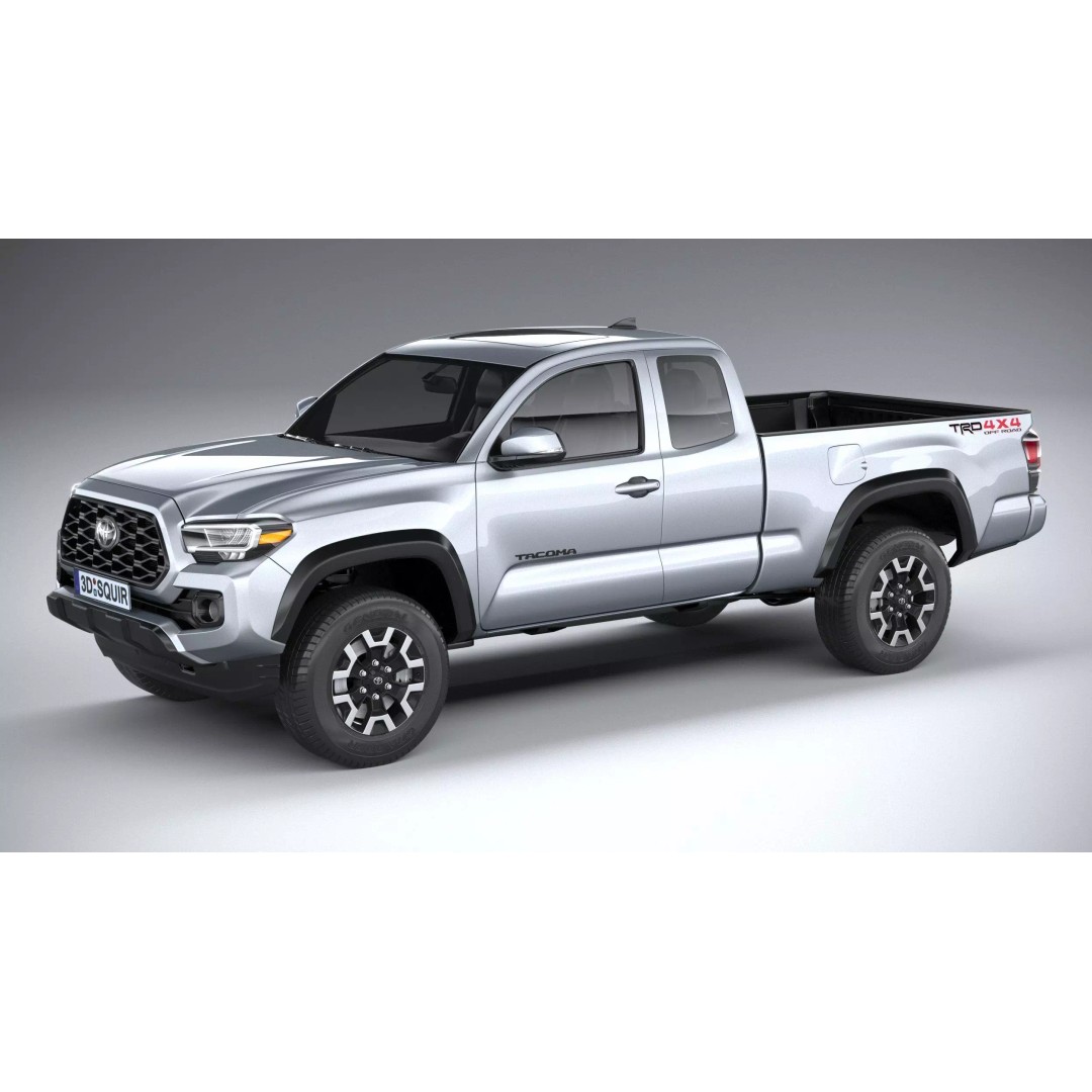 Toyota Tacoma Access Cab TRD 2020 3D Model – High Poly Game Asset, FBX, OBJ - View 2