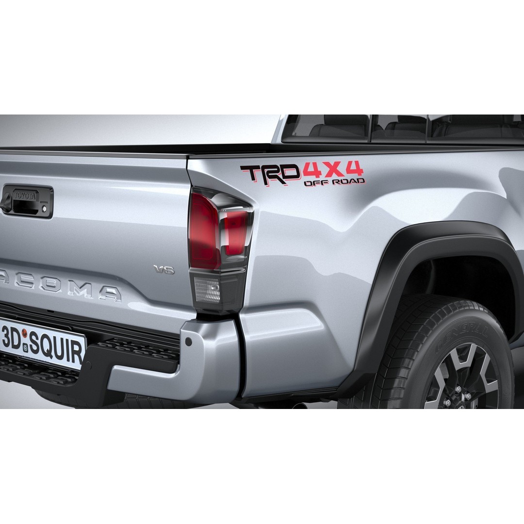 Toyota Tacoma Access Cab TRD 2020 3D Model – High Poly Game Asset, FBX, OBJ - View 20