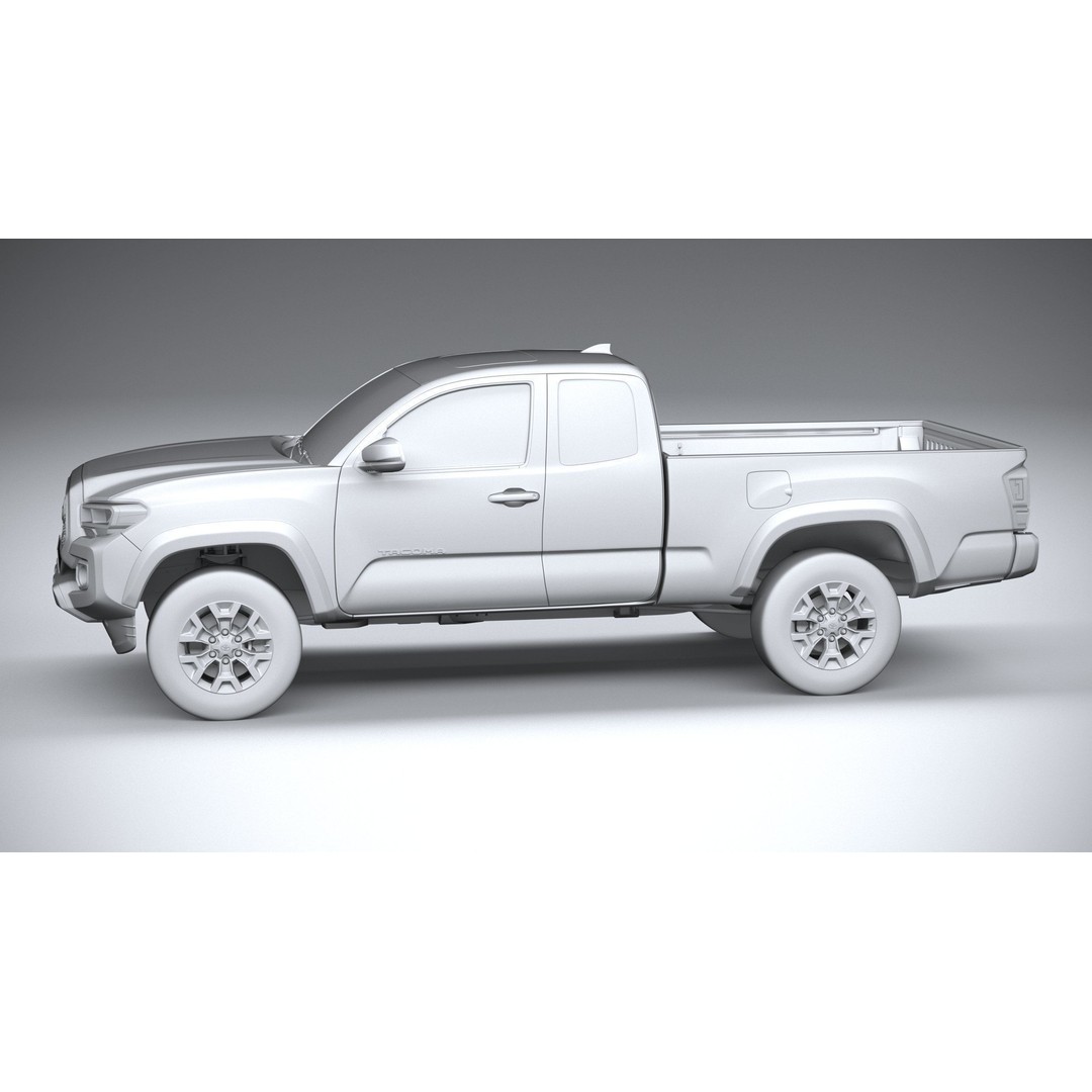 Toyota Tacoma Access Cab TRD 2020 3D Model – High Poly Game Asset, FBX, OBJ - View 24