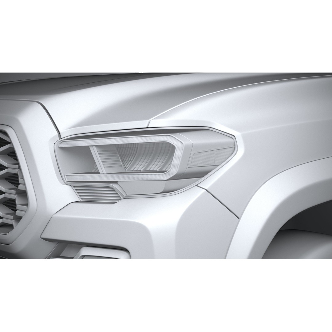 Toyota Tacoma Access Cab TRD 2020 3D Model – High Poly Game Asset, FBX, OBJ - View 25
