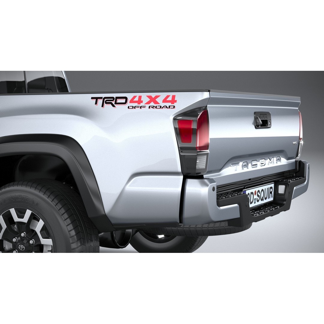 Toyota Tacoma Access Cab TRD 2020 3D Model – High Poly Game Asset, FBX, OBJ - View 8