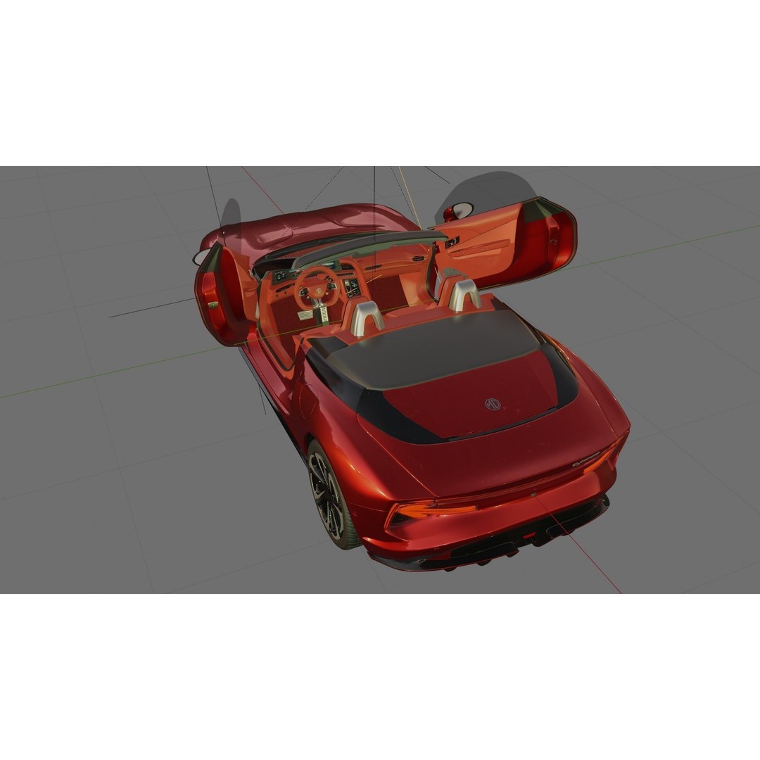 MG Cybersteer 2024 3D Model – High Poly Sport Coupe with Interior - View 24