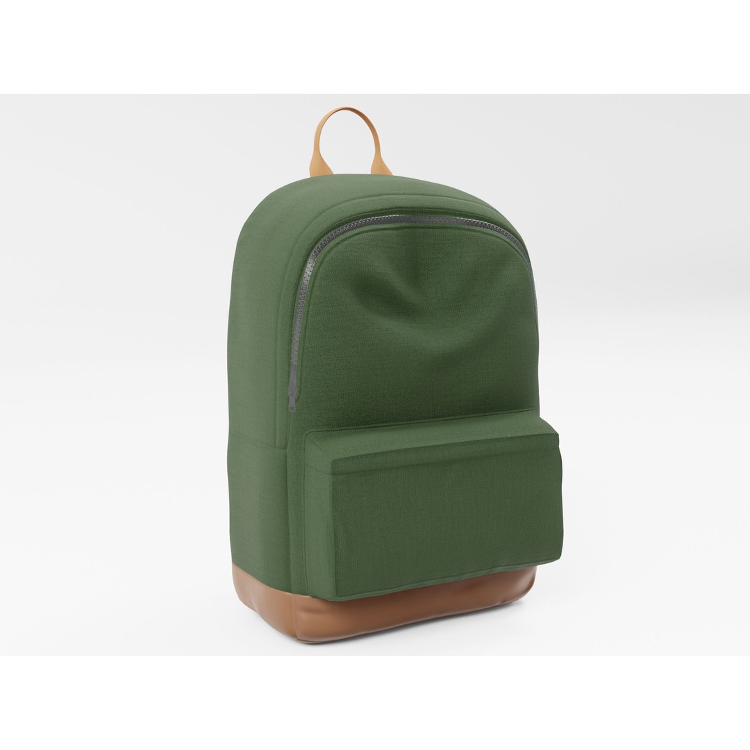 Backpack 3D Model – Low Poly Game Asset with PBR Textures - View 12