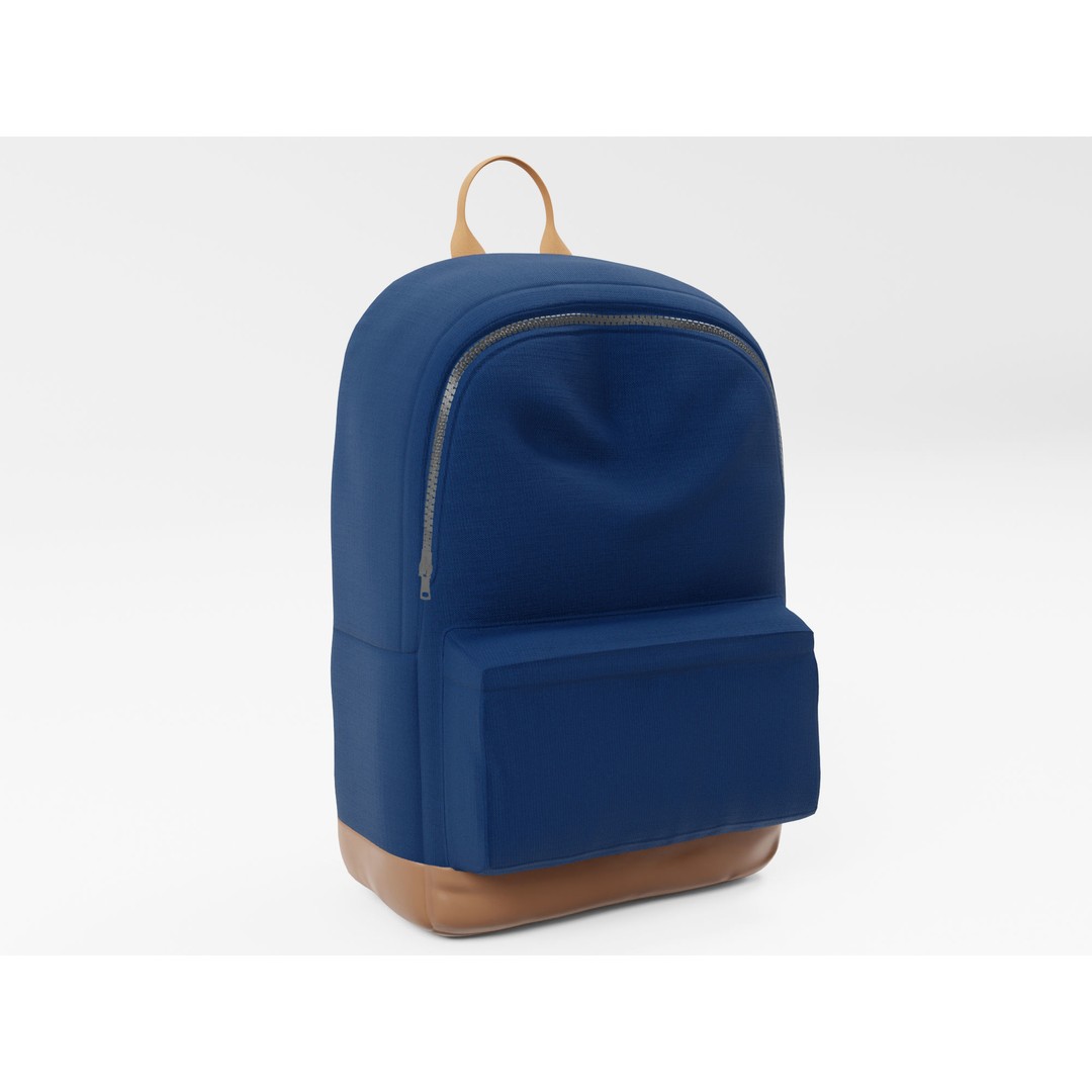 Backpack 3D Model – Low Poly Game Asset with PBR Textures - View 8