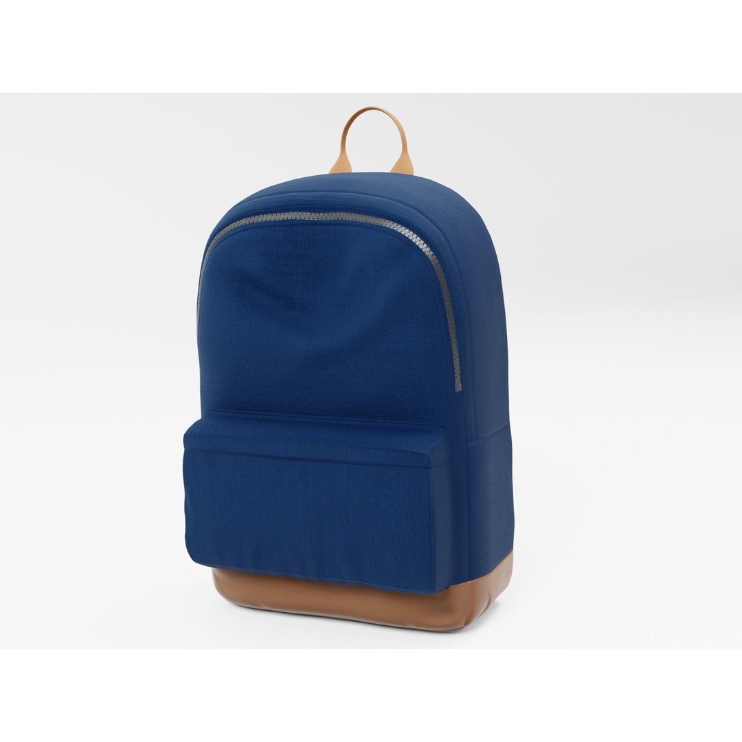 Backpack 3D Model – Low Poly Game Asset with PBR Textures - View 9