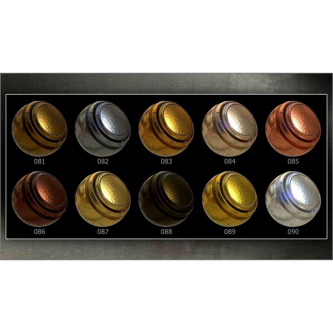 Metal Smart Materials 3D Model – 100 PBR Textures for Substance Painter - View 13