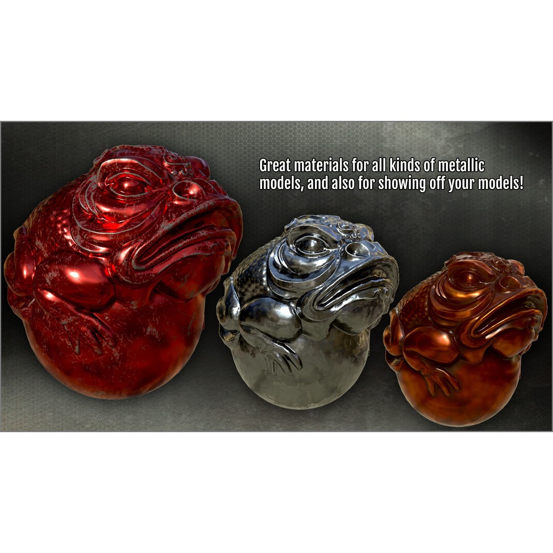 Metal Smart Materials 3D Model – 100 PBR Textures for Substance Painter - View 4