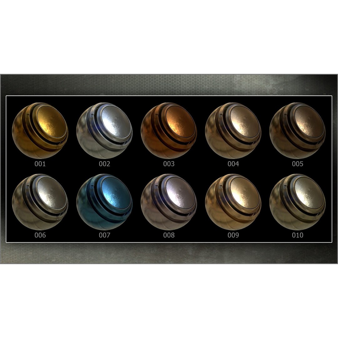 Metal Smart Materials 3D Model – 100 PBR Textures for Substance Painter - View 5