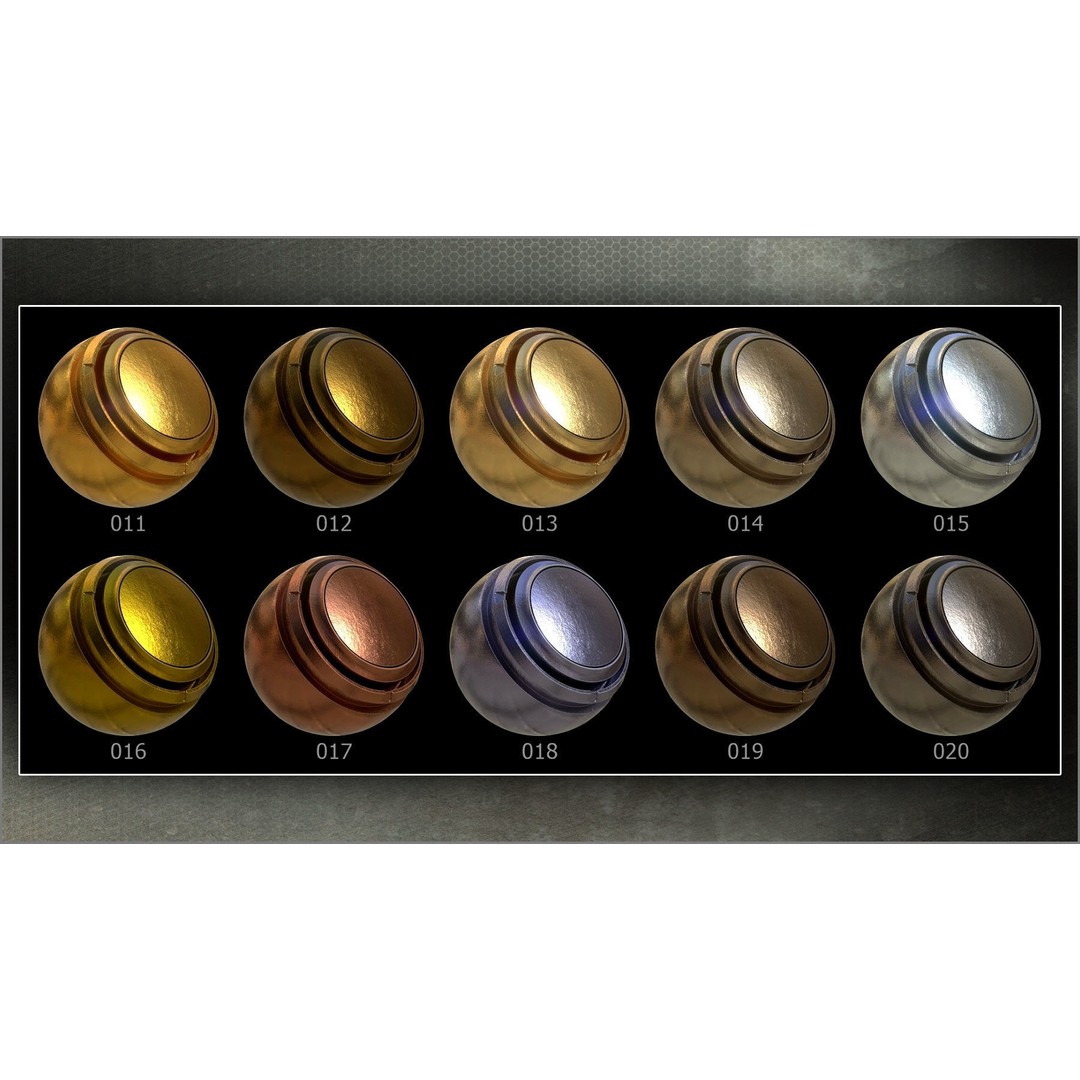 Metal Smart Materials 3D Model – 100 PBR Textures for Substance Painter - View 6
