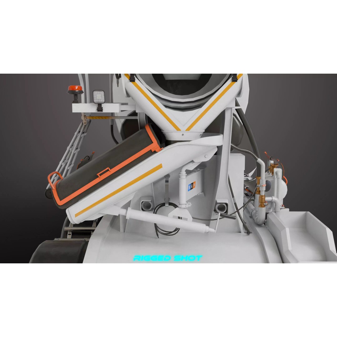 Cement Mixer 3D Model – Rigged Low Poly PBR Asset for Unity & Unreal - View 19