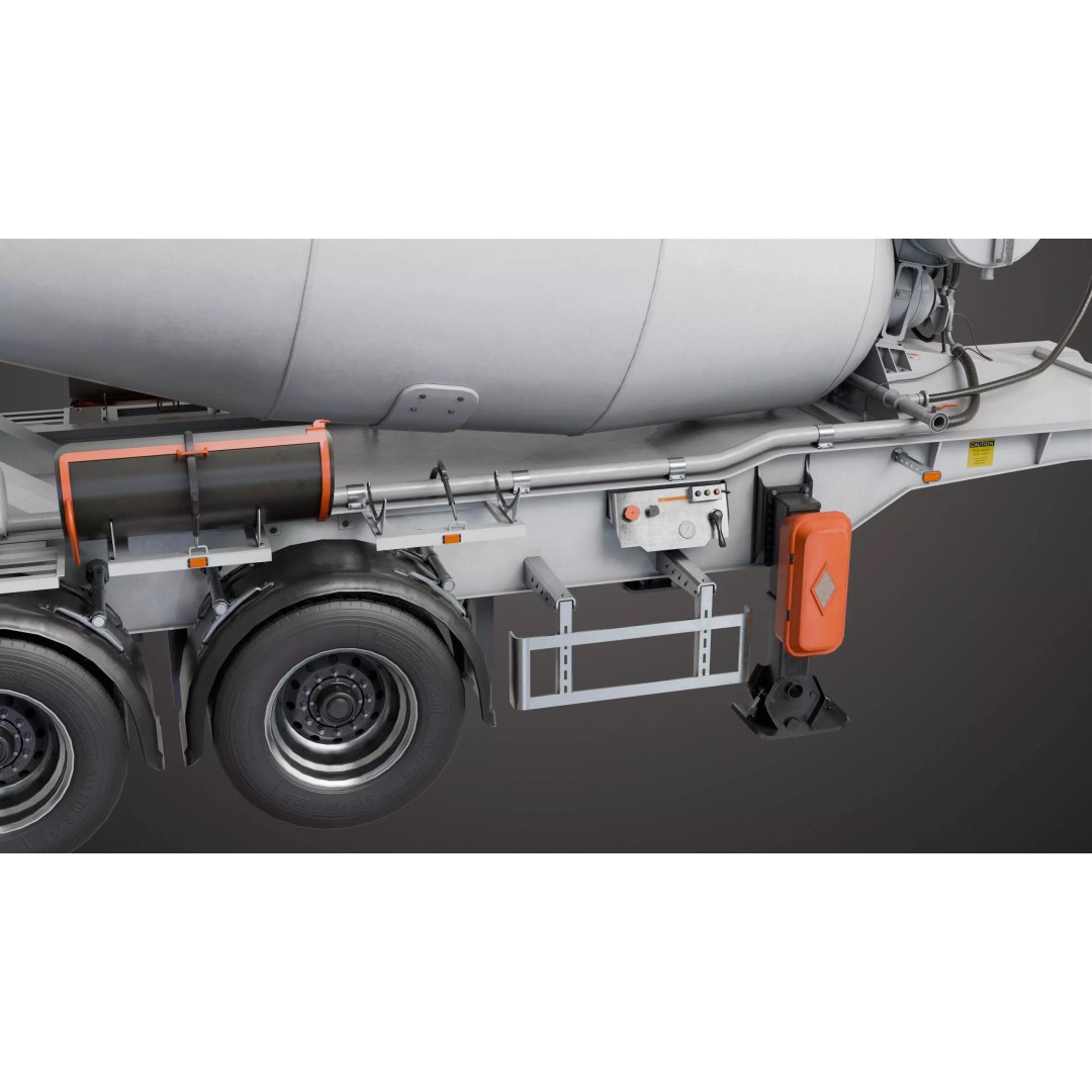 Cement Mixer 3D Model – Rigged Low Poly PBR Asset for Unity & Unreal - View 26