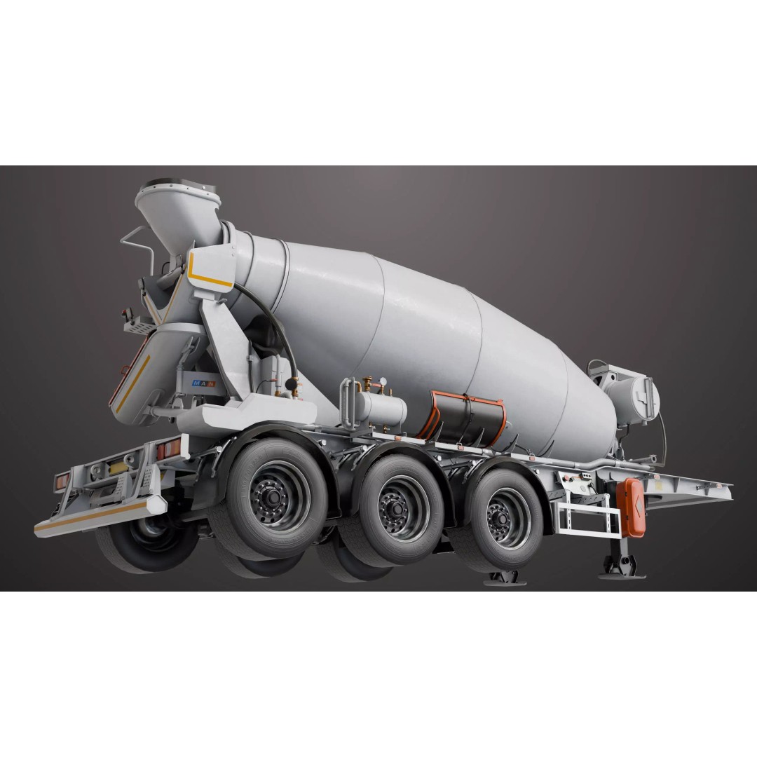 Cement Mixer 3D Model – Rigged Low Poly PBR Asset for Unity & Unreal - View 28