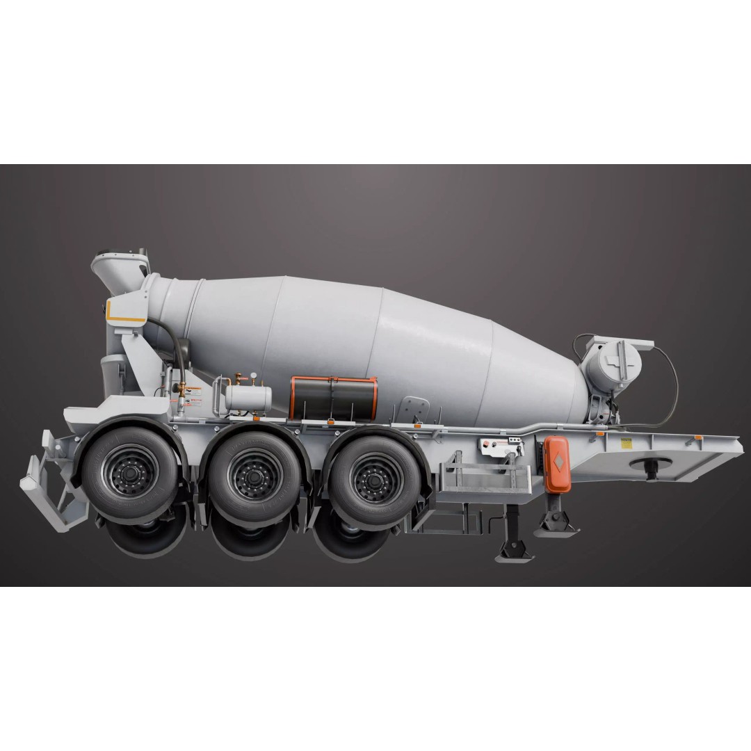 Cement Mixer 3D Model – Rigged Low Poly PBR Asset for Unity & Unreal - View 29