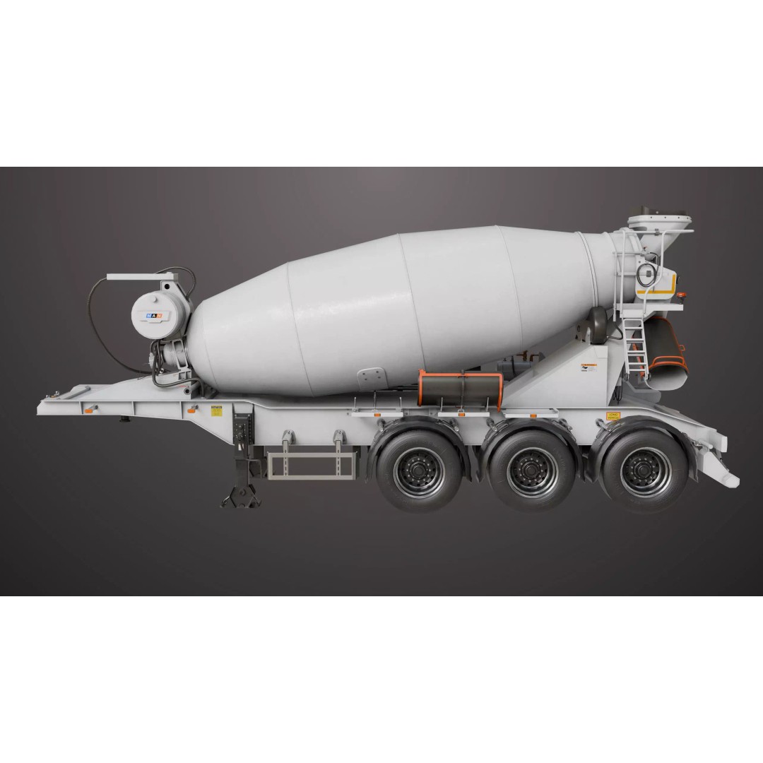 Cement Mixer 3D Model – Rigged Low Poly PBR Asset for Unity & Unreal - View 3