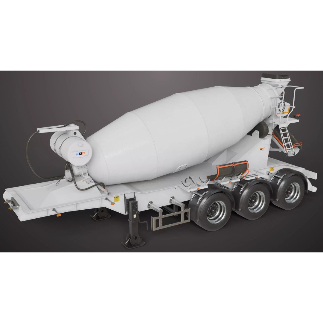 Cement Mixer 3D Model – Rigged Low Poly PBR Asset for Unity & Unreal - View 30