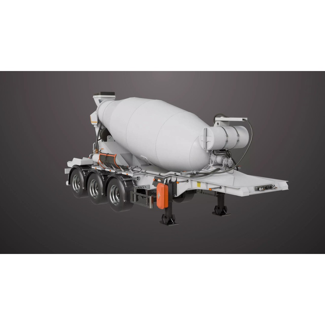 Cement Mixer 3D Model – Rigged Low Poly PBR Asset for Unity & Unreal - View 5