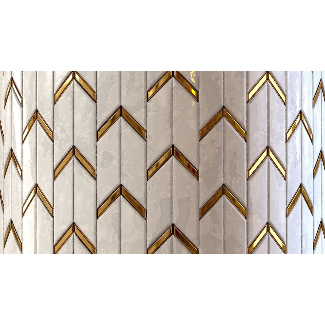 Steel and Marble Tile PBR Texture 3D Model – 4 Colors, Game-Ready - View 9