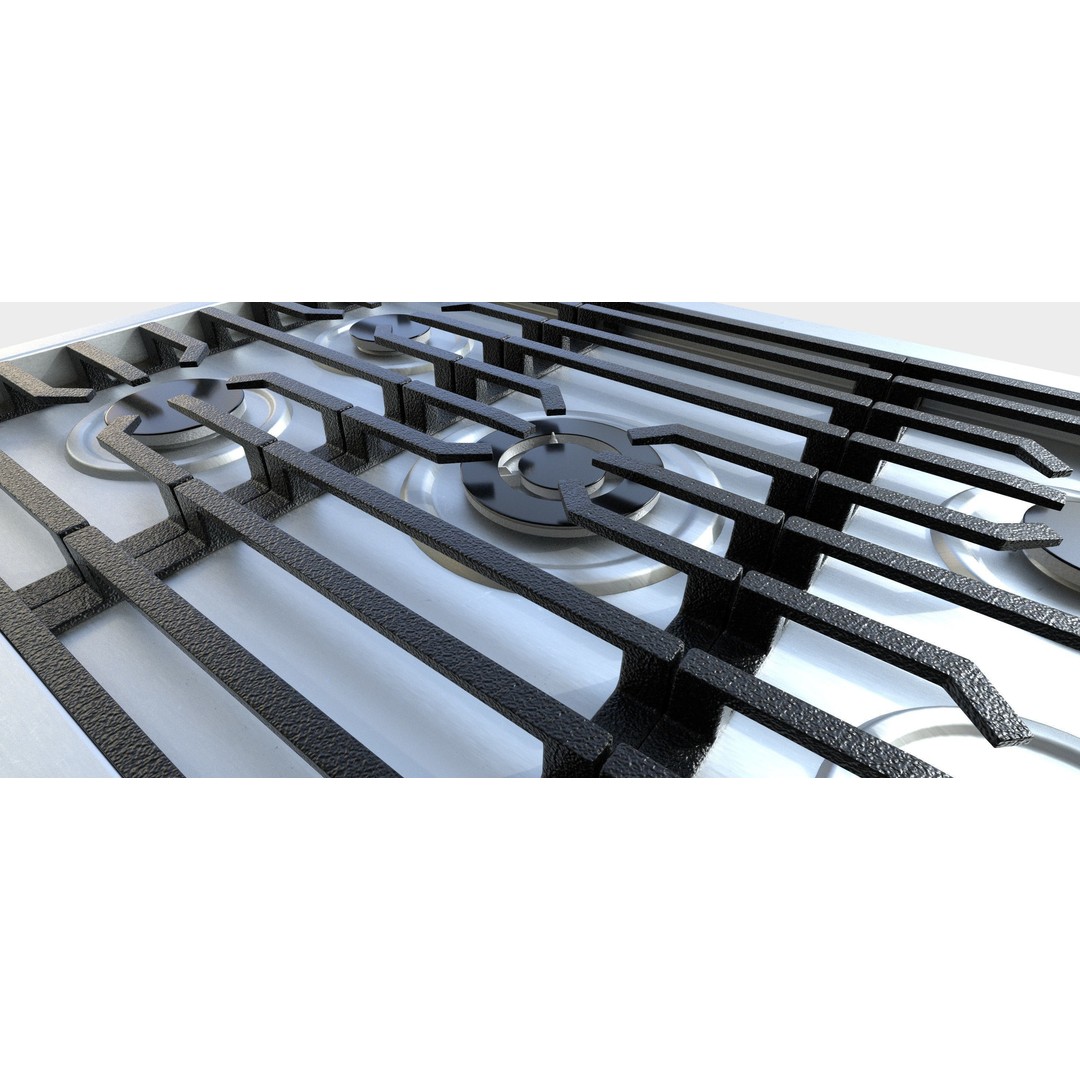 Realistic Cooktop 3D Model – Low Poly PBR Kitchen Appliance, FBX - View 13