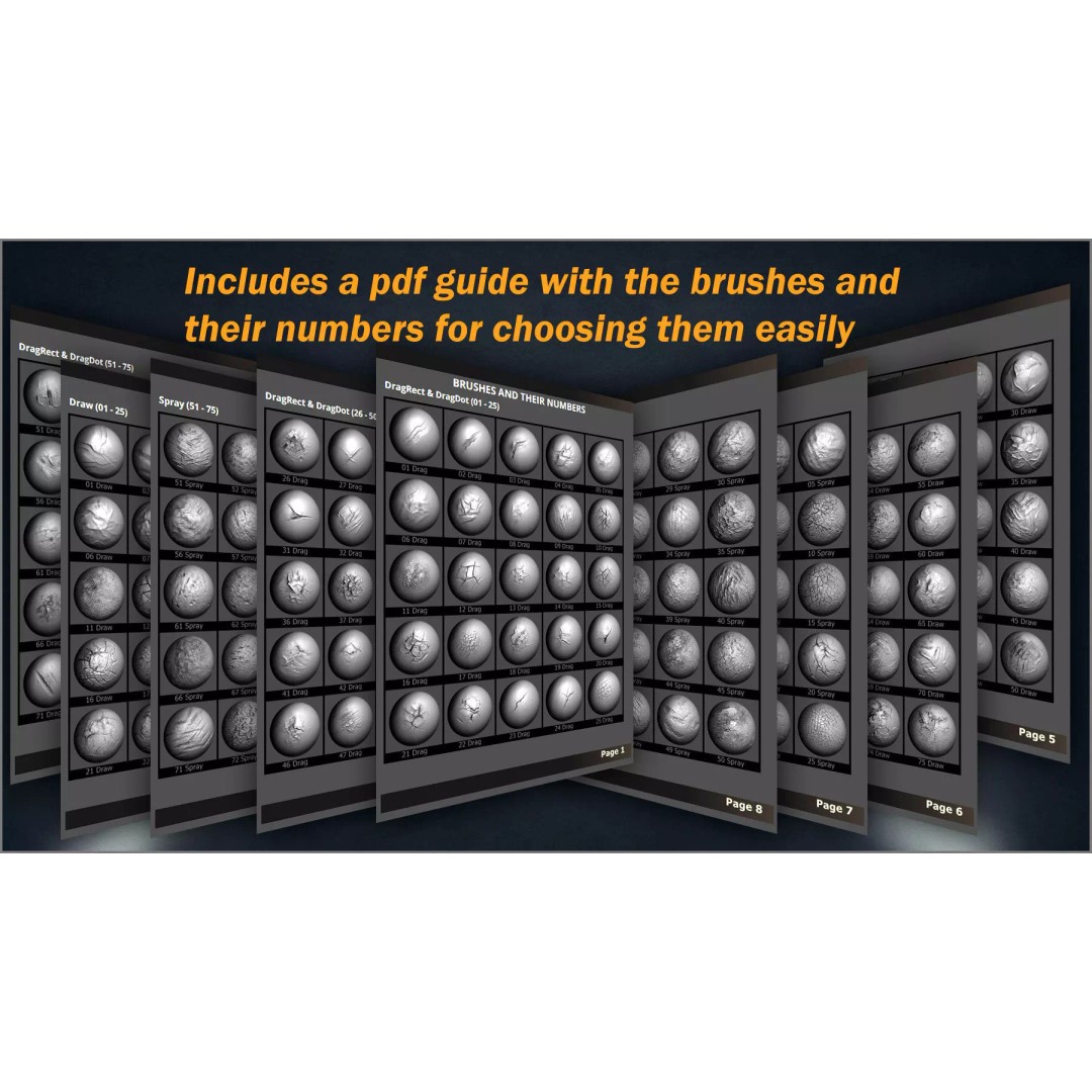 Peeling and Chipped Maker 3D Model – ZBrush Brushes & Alphas Pack - View 15