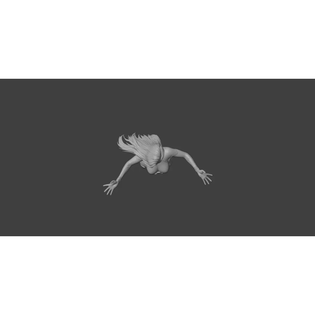 Female Character 3D Model – Rigged Low Poly Base Mesh, FBX