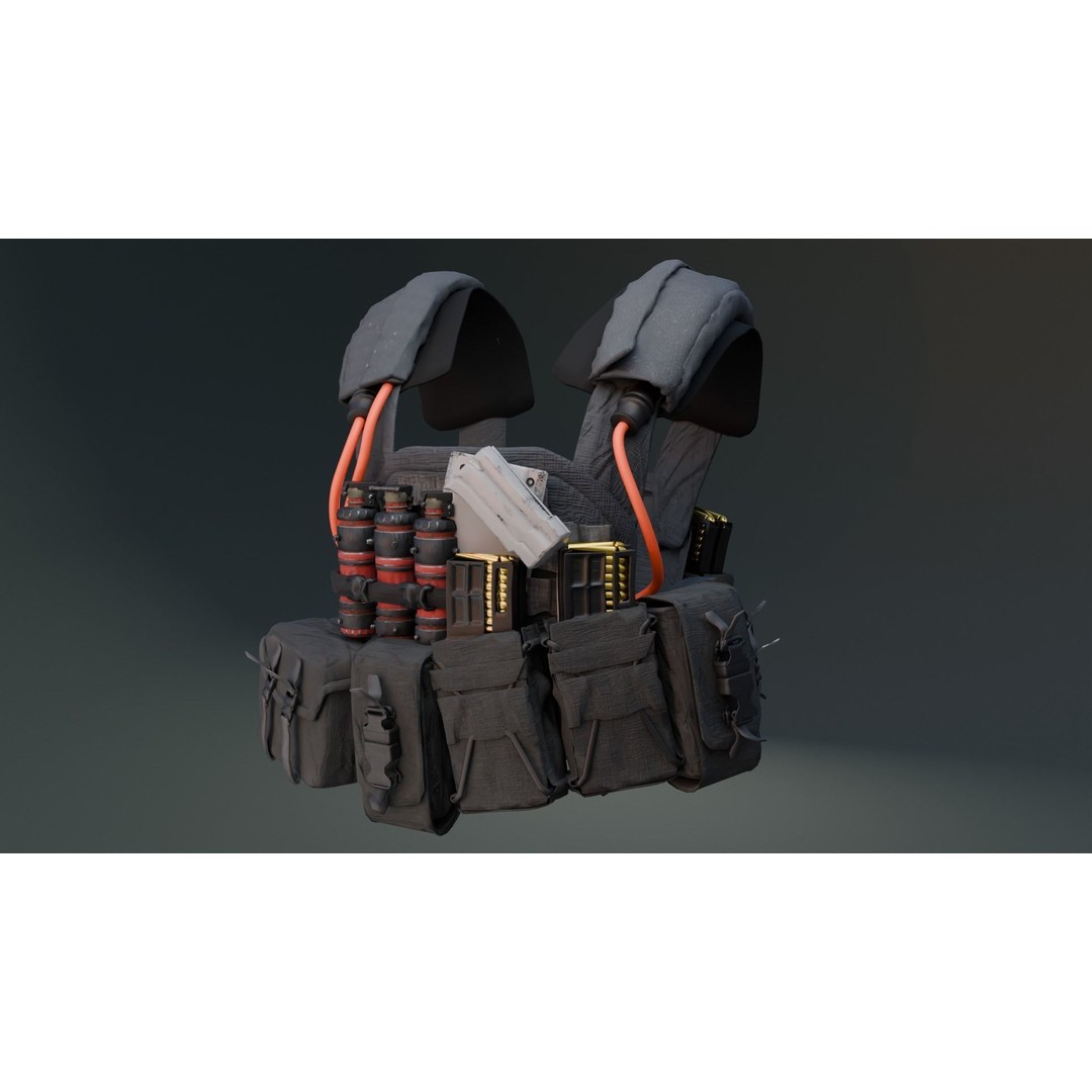 Military Waist Pack 3D Model – High Quality Tactical Asset, FBX, OBJ - View 10