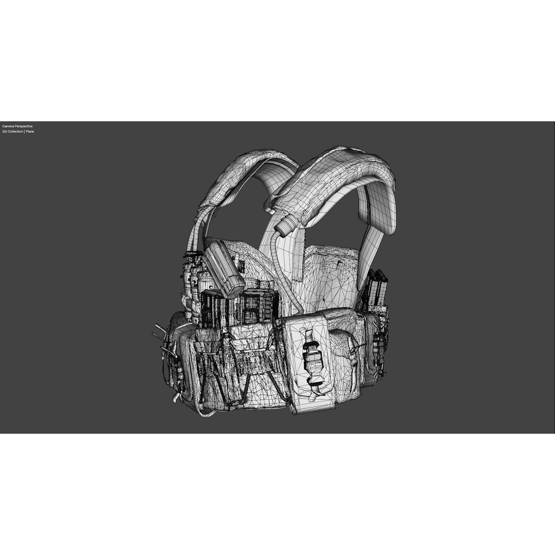Military Waist Pack 3D Model – High Quality Tactical Asset, FBX, OBJ - View 12