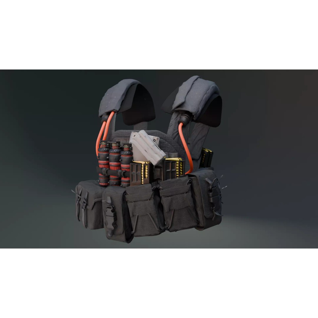 Military Waist Pack 3D Model – High Quality Tactical Asset, FBX, OBJ - View 2