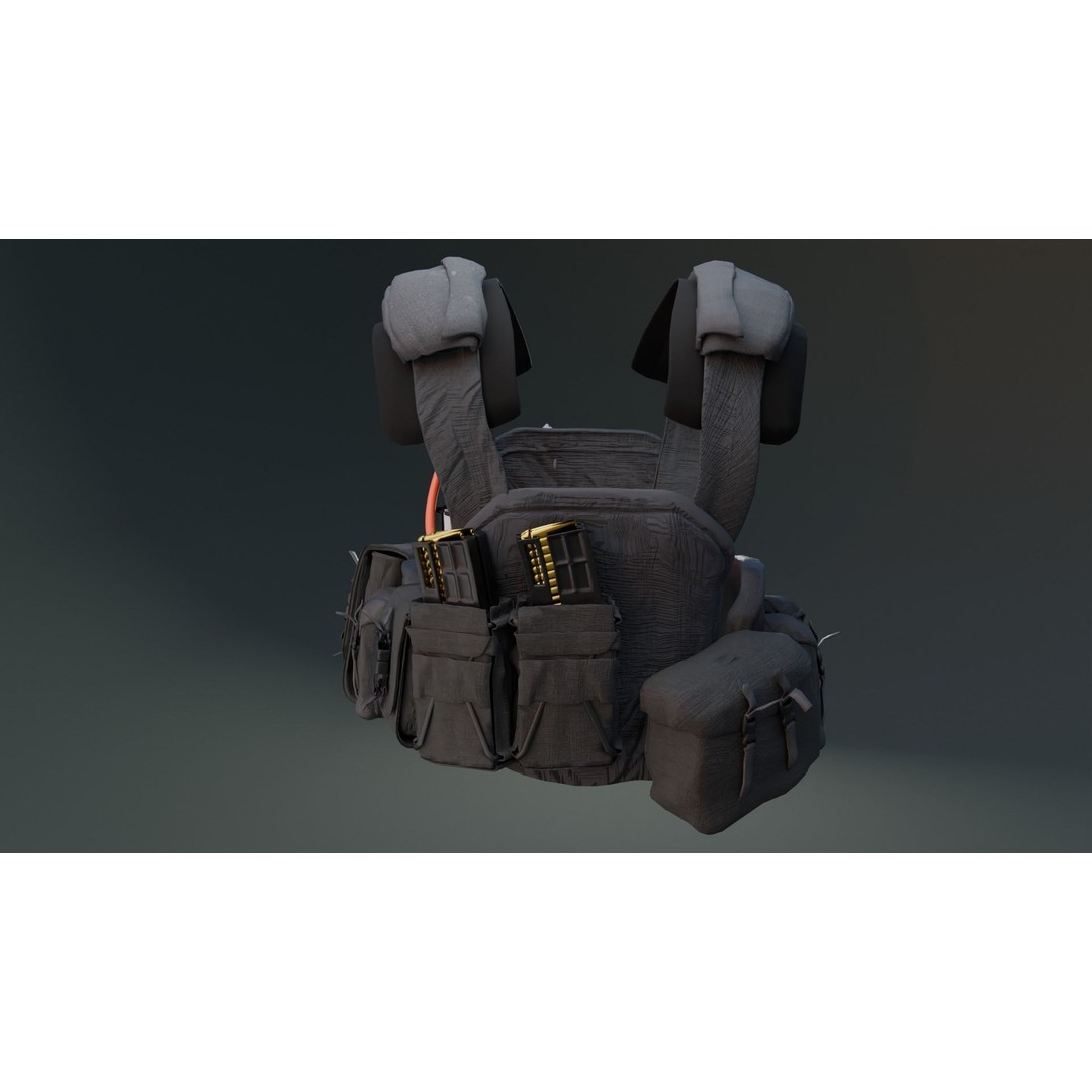 Military Waist Pack 3D Model – High Quality Tactical Asset, FBX, OBJ - View 7