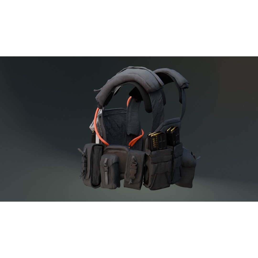 Military Waist Pack 3D Model – High Quality Tactical Asset, FBX, OBJ - View 8