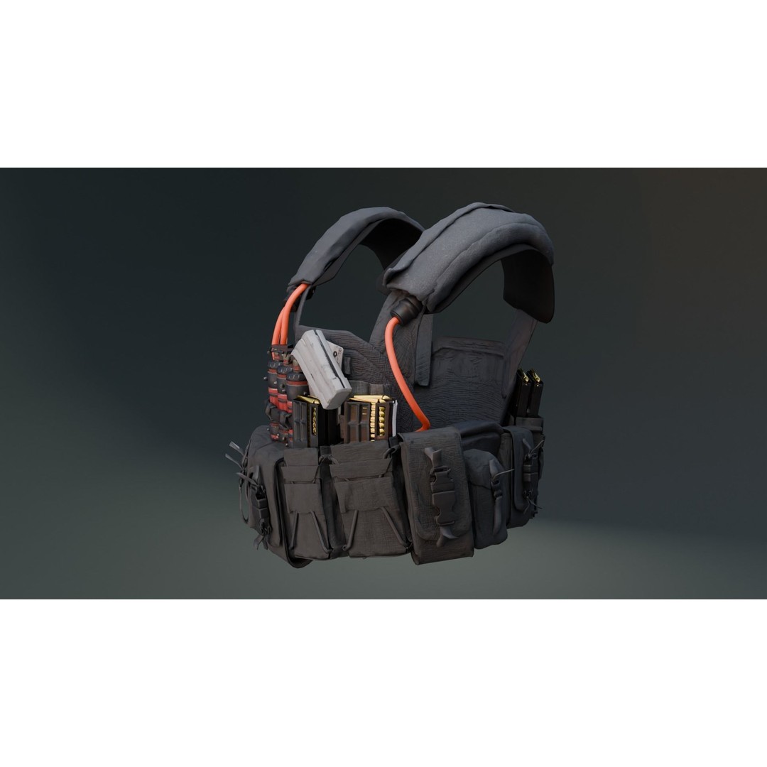 Military Waist Pack 3D Model – High Quality Tactical Asset, FBX, OBJ - View 9